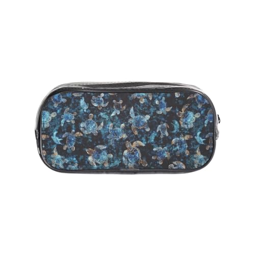 HAHAFU Federmäppchen, Motiv: Meeresschildkröte, transparent, Make-up-Tasche für Schule, Büro, Reisen, Fitnessstudio, Zubehör, Organizer (komplett bedruckte Vorderseite) von HAHAFU