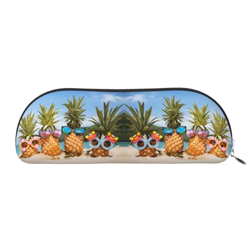 HAHAFU Federmäppchen aus Leder mit Ananas-Frucht-Sonnenbrille, Sand, Strand, niedlicher Druck, Schreibwaren, Organizer, Tasche, Schule, Büro, Federmäppchen, silber, Einheitsgröße, Taschen-Organizer HAHAFU Federmäppchen aus Leder mit Ananas-Frucht-Sonnenbrille, Sand, Strand, niedlicher Druck, Schreibwaren, Organizer, Tasche, Schule, Büro, Federmäppchen, silber, Einheitsgröße, Taschen-Organizer von HAHAFU