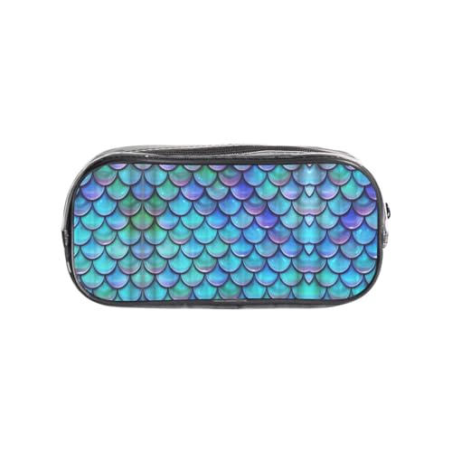 HAHAFU Federmäppchen aus PVC, transparent, Meerjungfrauenmotiv, für Schule, Büro, Reisen, Fitnessstudio, Zubehör, Organizer (komplett bedruckte Vorderseite) von HAHAFU