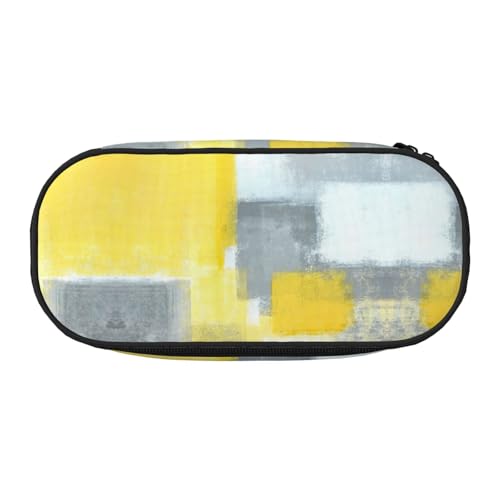 HAHAFU Federmäppchen mit doppeltem Reißverschluss, Motiv: abstrakte Kunstmalerei, Make-up-Tasche, großes Fassungsvermögen, knautschfestes Polyester, Organizer für Schule, Büro, Reisen von HAHAFU