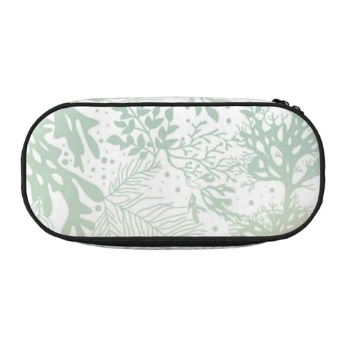 HAHAFU Federmäppchen mit doppeltem Reißverschluss, großes Fassungsvermögen, knautschfestes Polyester-Organizer mit 4 Stiftfächern und Netztasche für Schule, Büro, Reisen (Volldruckdesign) von HAHAFU