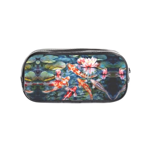 HAHAFU Fish Clear PVC Pencil Case,Transparent Makeup Bag for School,Office,Travel Gym Accessories Organizer (Full Print Front Panel) von HAHAFU