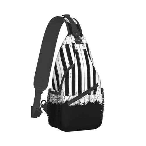 HAHAFU Klavier-Umhängetasche, Damen, Herren, bedruckt, leicht, bequem, Polyester, Reisen, Outdoor, Crossbody-Tasche, Schwarz , Einheitsgröße von HAHAFU