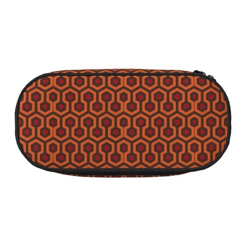 HAHAFU Shining Overlook Federmäppchen mit doppeltem Reißverschluss, großes Fassungsvermögen, knautschfester Polyester-Organizer mit 4 Stiftfächern und Netztasche für Schule, Büro, Reisen von HAHAFU