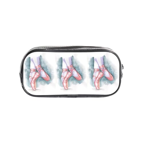 HAHAFU Transparente Make-up-Tasche für Balletttänzerin, PVC, für Schule, Büro, Reisen, Fitnessstudio, Zubehör, Organizer (komplett bedruckte Vorderseite) von HAHAFU