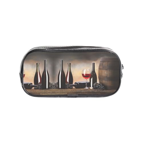 HAHAFU Transparentes PVC-Federmäppchen, Make-up-Tasche für Schule, Büro, Reisen, Fitnessstudio, Zubehör, Organizer (komplett bedruckte Vorderseite) von HAHAFU