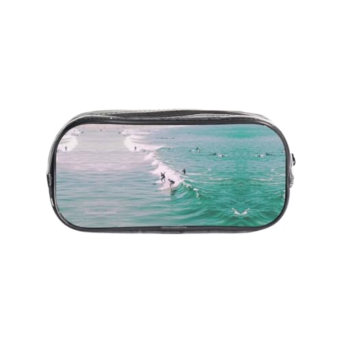 HAHAFU Transparentes PVC-Federmäppchen, Make-up-Tasche für Schule, Büro, Reisen, Fitnessstudio, Zubehör, Organizer (komplett bedruckte Vorderseite) von HAHAFU