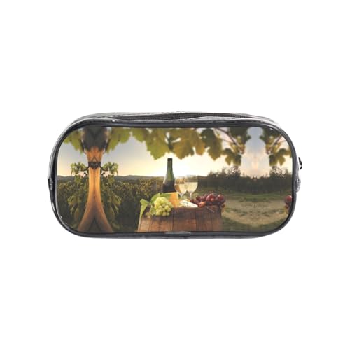 HAHAFU Transparentes PVC-Federmäppchen, Make-up-Tasche für Schule, Büro, Reisen, Fitnessstudio, Zubehör, Organizer (komplett bedruckte Vorderseite) von HAHAFU