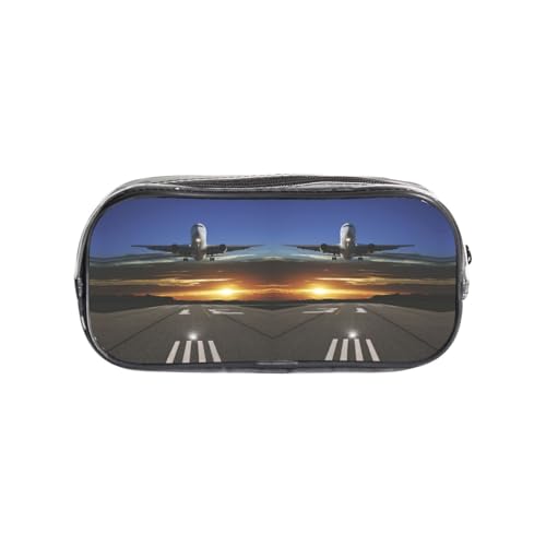 HAHAFU Transparentes PVC-Federmäppchen, Make-up-Tasche für Schule, Büro, Reisen, Fitnessstudio, Zubehör, Organizer (komplett bedruckte Vorderseite) von HAHAFU