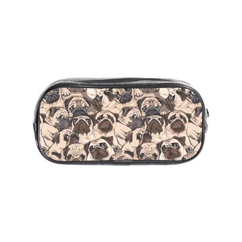 HAHAFU Transparentes PVC-Federmäppchen, Make-up-Tasche für Schule, Büro, Reisen, Fitnessstudio, Zubehör, Organizer (komplett bedruckte Vorderseite) von HAHAFU