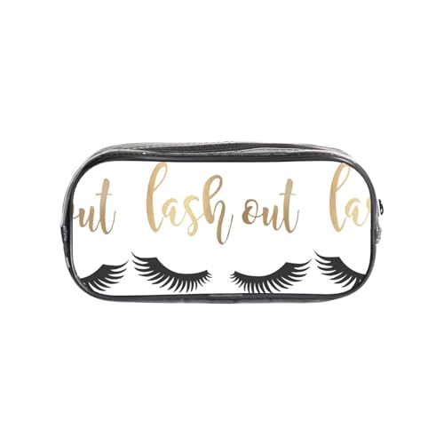 HAHAFU Transparentes PVC-Federmäppchen, Make-up-Tasche für Schule, Büro, Reisen, Fitnessstudio, Zubehör, Organizer (komplett bedruckte Vorderseite) von HAHAFU