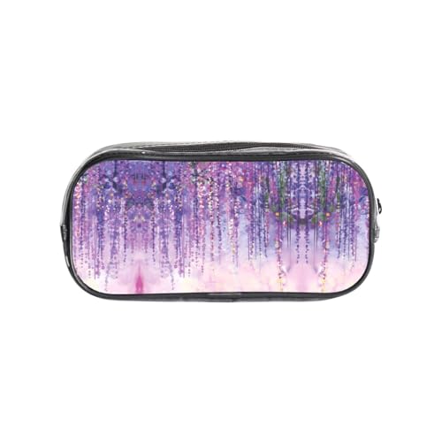 HAHAFU Transparentes PVC-Federmäppchen, Motiv: Blumenbaum, transparente Make-up-Tasche für Schule, Büro, Reisen, Fitnessstudio, Zubehör, Organizer (komplett bedruckte Vorderseite) von HAHAFU