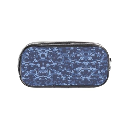 HAHAFU Transparentes PVC-Federmäppchen mit Camouflage-Muster, transparente Make-up-Tasche für Schule, Büro, Reisen, Fitnessstudio, Zubehör, Organizer (komplett bedruckte Vorderseite) von HAHAFU