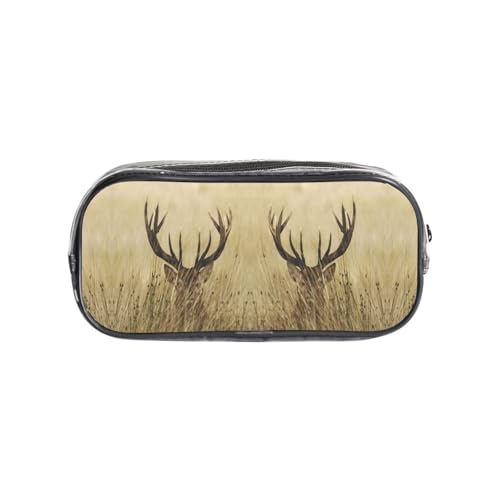 HAHAFU Transparentes PVC-Federmäppchen mit weißem Schwanz, transparente Make-up-Tasche für Schule, Büro, Reisen, Fitnessstudio, Zubehör, Organizer (komplett bedruckte Vorderseite) von HAHAFU