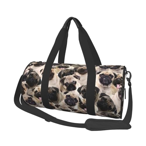 Reisetasche für Hunde, Organizer, Sporttasche, Turnbeutel, groß, bedruckt, Polyester, Schultertasche für Damen und Herren, Schwarz , Einheitsgröße von HAHAFU