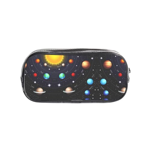 Solar Galaxy Clear PVC Pencil Case,Transparent Makeup Bag for School,Office,Travel Gym Accessories Organizer (Full Print Front Panel) von HAHAFU