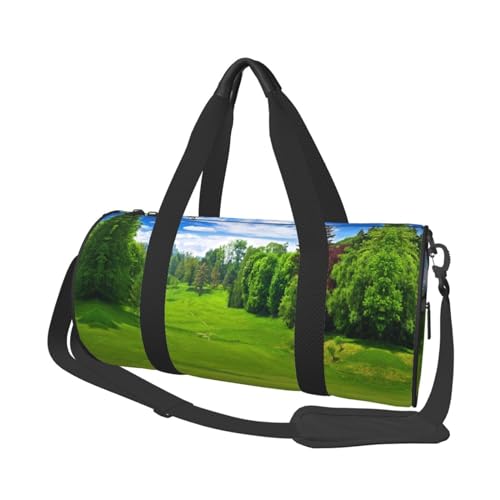 Vancouver Golfplatz-Reisetasche, Organizer, Sporttasche, Turnbeutel, großer Druck, Polyester, Schultertasche für Damen und Herren, Schwarz , Einheitsgröße von HAHAFU