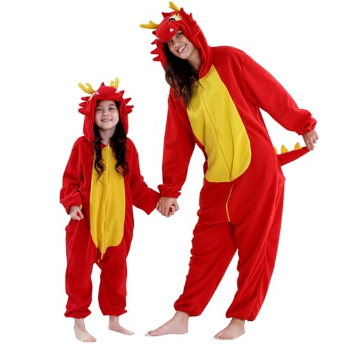 HAHASHOW Kinder Bodysuit Pyjama mit Kapuze - Weicher Flanell Schlafanzug für Jungen & Mädchen - Cartoon Tier Design (Halloween-Motive) - Unisex Strampler für Winter & Partys von HAHASHOW