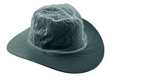 HAIBEIR Hut Regenschutz Hut Protector PVC 2 Stück Klar Elastische Hut Abdeckung für Männer Frauen Western Sun Fedora Cowboy Hüte, farblos (M) von HAIBEIR