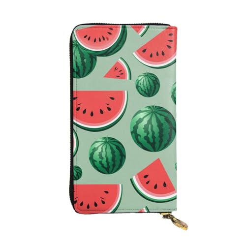 Animal Party Damen-Geldbörse aus Leder, niedliche Clutch-Geldbörse für Damen, minimalistisch, wasserdicht, Kartenhalter, Clutch-Tasche, Wassermelone Grün, Einheitsgröße von HAICOM