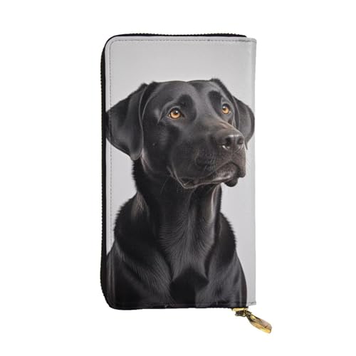 Black Dogs Damen-Geldbörse aus Leder, niedliche Clutch, minimalistisch, wasserdicht, Kartenhalter, Clutch-Tasche, Schwarze Hunde, Einheitsgröße von HAICOM