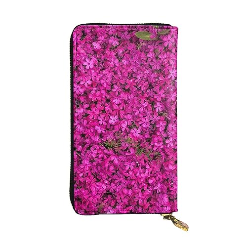 Damen-Geldbörse aus Leder mit Frühlingsblumen, niedlich, minimalistisch, wasserdicht, Kartenhalter, Clutch-Tasche, Frühlingsblumen, Einheitsgröße von HAICOM