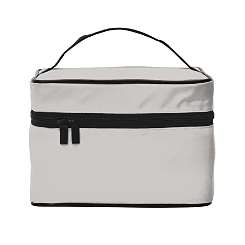 Make-up-Tasche, Organizer, groß, Achat, grau, bedruckt, Reise-Kosmetiktasche mit Reißverschluss, für Damen und Make-up-Künstler, tragbare quadratische Tasche, Achatgrau, Einheitsgröße von HAICOM