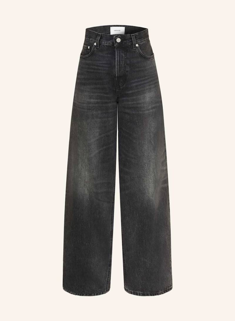 Haikure Wide Leg Jeans Bethany schwarz von HAIKURE