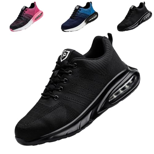 Arbeit Schuhe Männer Sommer Sicherheitsschuhe Herren 41 Arbeitsschuhe S3 Stahlkappenschuhe Damen Leicht Sicherheits Sneaker Safety Shoes for Men Atmungsaktiv rutschfeste Kevlar Blau von HAIMAYEE