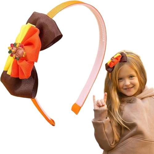 HAIMITI Herbst-Thanksgiving-Stirnband, Ahornblatt-Haarschmuck, Pailletten-Haarbänder, rutschfeste Stirnbänder für Damen und Mädchen, Haardekoration, 1 Stück (Stil 03, normal) von HAIMITI