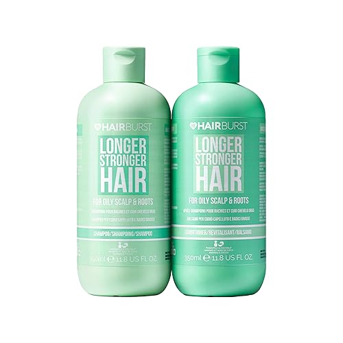 HAIR BURST Shampoo & Conditioner Set für fettiges Haar – Haarpflegeroutine für Frauen, frei von Parabenen, Silikonen & SLS, mit Zink, Ananas-Extrakt & Weizenprotein (2 x 350 ml) von HAIR BURST