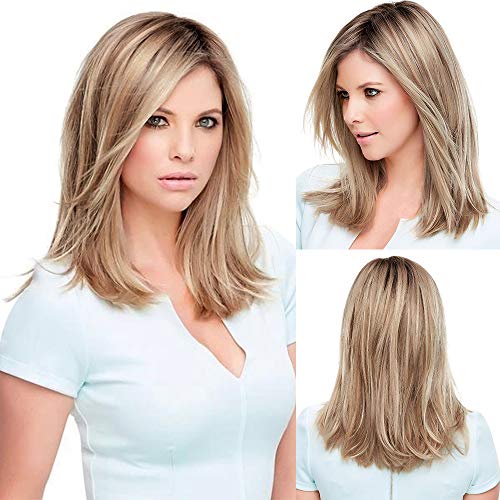 HAIRCUBE Lange Gerade Blond Perücken für Frauen Futura Synthetische Haarperücke mit Dunkel Verwurzelt Textur und Seidig HAIRCUBE Lange Gerade Blond Perücken für Frauen Futura Synthetische Haarperücke mit Dunkel Verwurzelt Textur und Seidig von HAIRCUBE
