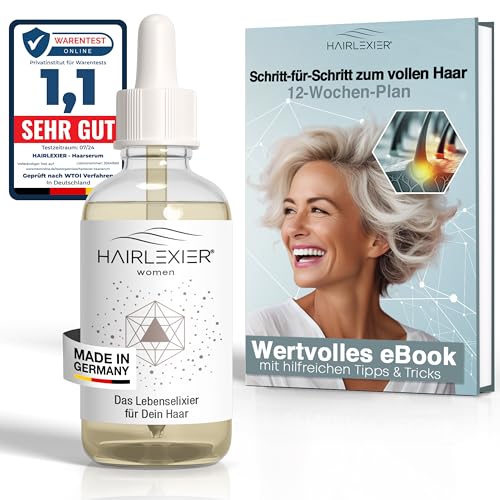 Hairlexier Haarwuchsmittel Frauen – Rosmarinöl für Haare, Haaröl mit Rizinusöl, Lavendelöl, Natürliches Haarserum gegen diffusen Haarausfall, unterstützt Haarwachstum, Vegan & Bio + Workbook Hairlexier Haarwuchsmittel Frauen – Rosmarinöl für Haare, Haaröl mit Rizinusöl, Lavendelöl, Natürliches Haarserum gegen diffusen Haarausfall, unterstützt Haarwachstum, Vegan & Bio + Workbook von HAIRLEXIER