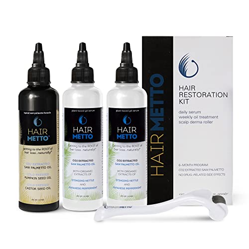 HAIRMETTO Haarwuchsset für Haarausfall und Haarwuchs | Haarwuchsbehandlung für Männer, Frauen | SERUM und Öl für Haarwuchs | Haarwuchs mit Haarausfall-Produkten | kostenlose Kopfhaut-Derma-Rolle HAIRMETTO Haarwuchsset für Haarausfall und Haarwuchs | Haarwuchsbehandlung für Männer, Frauen | SERUM und Öl für Haarwuchs | Haarwuchs mit Haarausfall-Produkten | kostenlose Kopfhaut-Derma-Rolle von HAIRMETTO