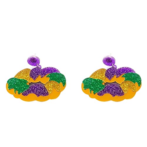 1 Paar Carnival Series Drop Ohrringe Drop Dangle Acrylmaterial Perfektes Schmuck Geschenk Für Frauen Mädchen Acrylohrring von HAISENG