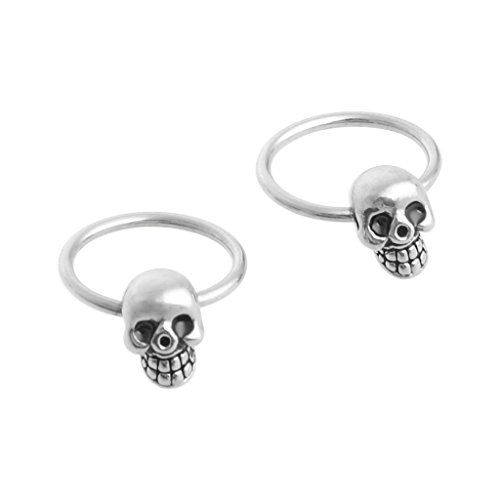 1 Paar Edelstahlschädel Round Hoop Loop Ohrringe 0 39 X 0 28 "mehrere Ohrstöben Ohrringe Set Frauen Verschiedene Vintage Stile Kleine Sterne Moon Ladies Ohrring Plated Silber Mit von HAISENG