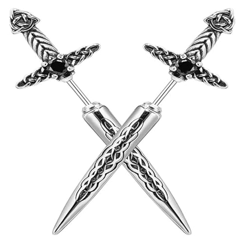 1 Paar Mode Schwerter Stollen Ohrringe Edelstahl Textur Bequem Unisex Ohrschmuck Für Verschiedene Anlässe Geeignet 1 Paar Mode Schwerter Stollen Ohrringe Edelstahl Textur Bequem Unisex Ohrschmuck Für Verschiedene Anlässe Geeignet von HAISENG