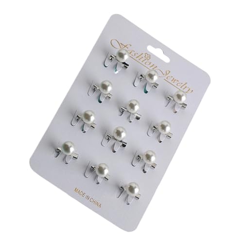 12pcs Hijab Accessoires Faux Pearls Geformte Reversstifte Frauenkleid Broschen Elegante Kopftuchssicherheitsclips Accessoire Frauen Kopftuch Sicherheitsclips von HAISENG