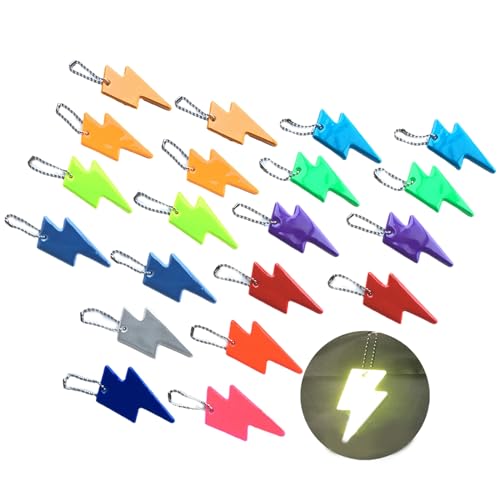 20 reflektierende Anhänger-Reflektoren für Kinder, für Rucksäcke, reflektierende Anhänger von HAISENG