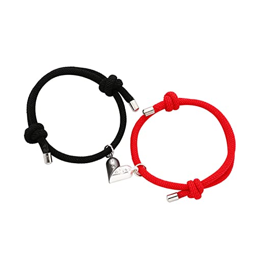 2pcs Magnetisches Paar Armbänder Gegenseitige Attraktion Anhänger Mit Magnetischem Charme Geflochtenes Armbandgeschenk Für Männer Und Frauen Geflochtenes Handseil von HAISENG