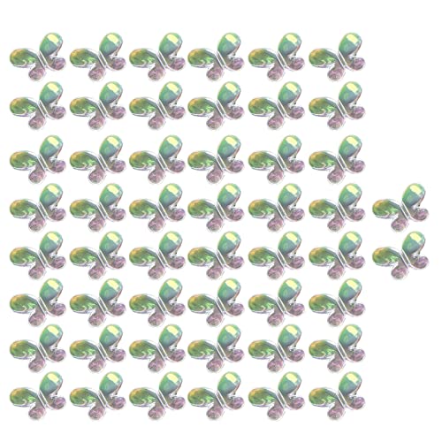 50 Pcs Transparente Acrylperlen Schmetterling Spacer Vertikales Loch Für Ohrring Halsketten Armbänder Schmetterling Schmelze von HAISENG