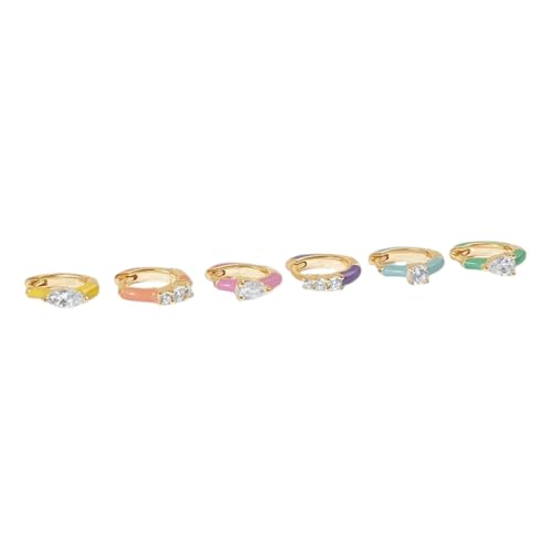 6pcs Elegante Multi Farb Zirkonia Reifenoop Ohrringe Mode Ohr Manschetten Set Leichtes Ohrzubehör Für Partys Und Veranstaltung 6pcs Elegante Multi Farb Zirkonia Reifenoop Ohrringe Mode Ohr Manschetten Set Leichtes Ohrzubehör Für Partys Und Veranstaltung von HAISENG