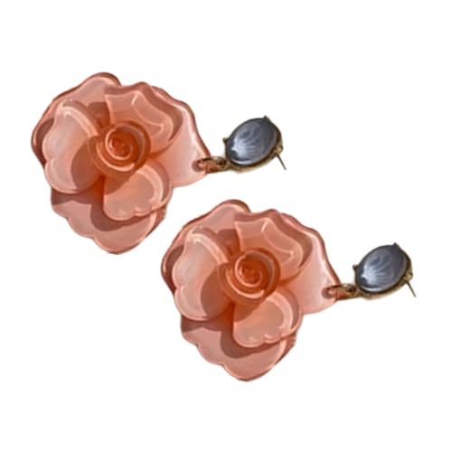 Acryl Rose Blumenohrringe Exquisite Designs Drop Ohrstollen Acrylohrringe Für Hochzeiten Und Datteln Ohren von HAISENG