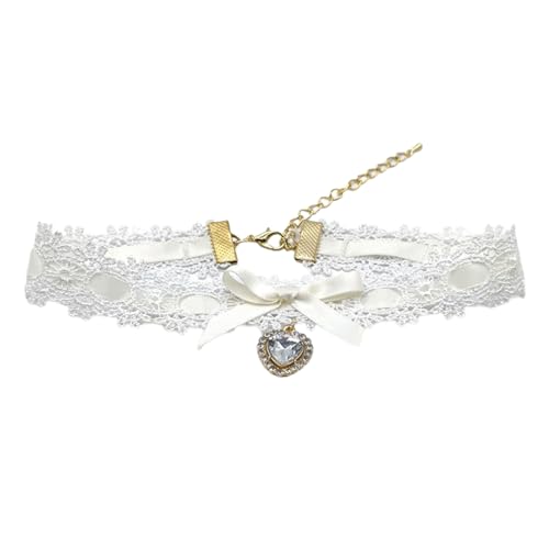 Bogenherz Anhänger Choker Handgemachtes Bogenknoten Liebe Halskette Verstellbares Schmetterlings Krumpenbone Kette Elegante Frauen Juwely Neckkette von HAISENG