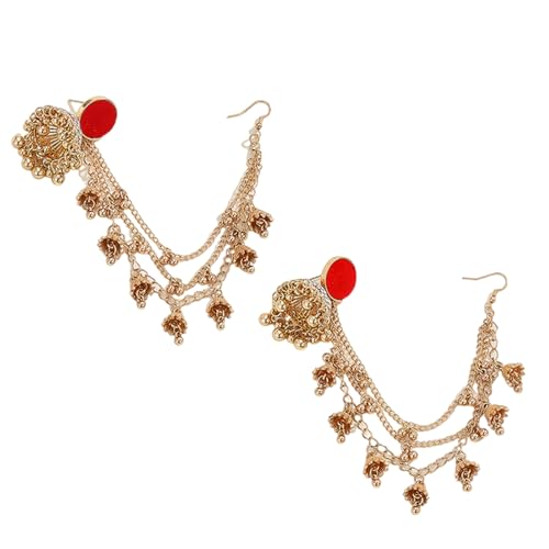 Bride Statement Dangle Ohrringe Ethnische Braut Stall Accessoire Stilvolle Handgefertigte Hochzeit Schmuck Kulturelle Modeohrringe von HAISENG