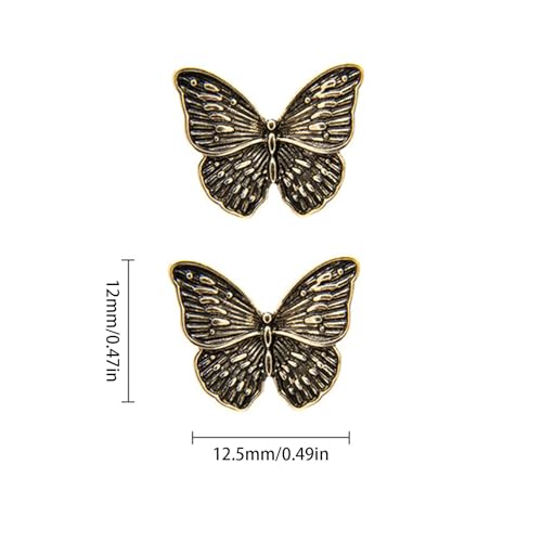 Bronze Dreidimensionaler Retro Für Schmetterling Punk Ohrringe Weibliche Dunkle Silbernadelohrohrringe Distressed Schmuck Schmuck von HAISENG