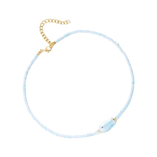 Bunte Keramikfisch Und Perlen Colarbone Halskette Leichter Böhmischer Schmuck Für Modische Frauen Böhmische Perlen Halskette von HAISENG