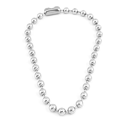 Damen-Halsband, großer Ball, Punk-Schmuck, 7,5 mm, Legierung, Schlüsselbeinkette, Kugel-Halskette, Glieder-Halsketten für Männer und Mädchen, Geschenk, Perlenkette, Halsketten für Frauen von HAISENG