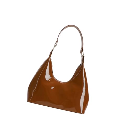 Damen Mode Achsel Tasche aus PU-Leder Schultertaschen Große Kapazität Undrarm Geldbörse Handtasche für Moderne Profis Moderne Büro Handtasche, braun, One Size von HAISENG