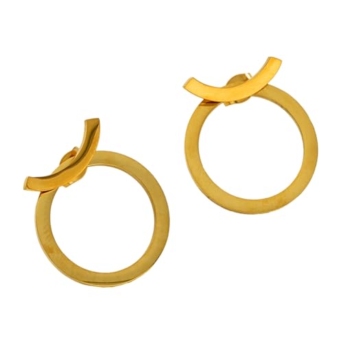 Einfache Ohrringe Runde Ohrringe Einzigartige Ohrschmuck Schmucklegierung Textur Für Frauen Und Mädchen Modeaccessoires Geeignet von HAISENG
